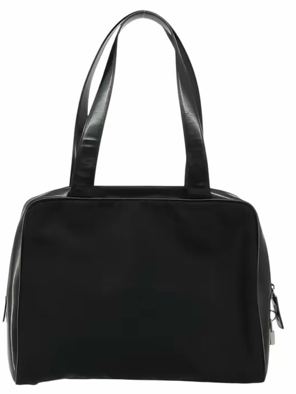 Prada Black Leather and Nylon Shoulder Bag - Picture 5 of 13